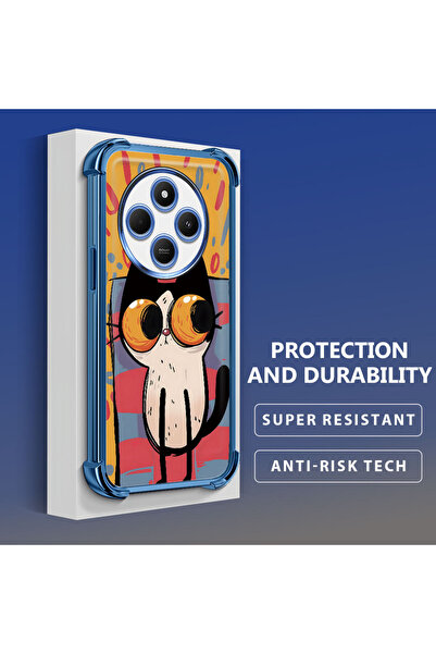 ucuc حافظة حماية من السيليكون الشفاف المتوافقة مع Xiaomi Redmi A4 بأنماط القط...