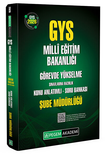 Pegem Akademi Yayıncılık 2026 GYS MEB Görevde Yükselme Sınavlarına Hazırlık K...