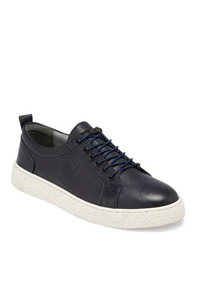 Tergan Lacivert Hakiki Deri Erkek Sneaker - E25S1AY57525-A31