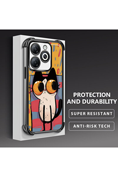 ucuc حافظة حماية من السيليكون الشفاف المتوافقة مع Tecno Spark 20/20C بأنماط ا...