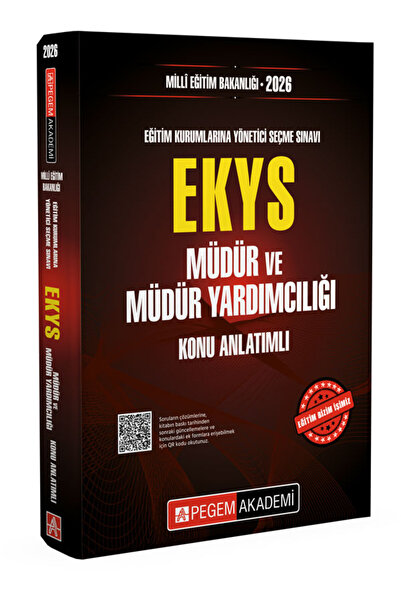 Pegem Akademi Yayıncılık 2026 MİLLİ EĞİTİM BAKANLIĞI (EKYS) Müdür Ve Müdür Yardımcılığı Konu Anlatımlı - Pegem Akademi Yayı