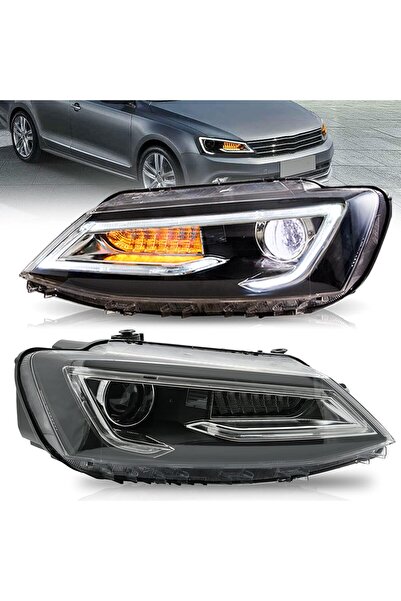 X POWER TUNİNG VW JETTA 2011-2012-2013 MK6 AUDİ DİZAYN LEDLİ ÖN FAR