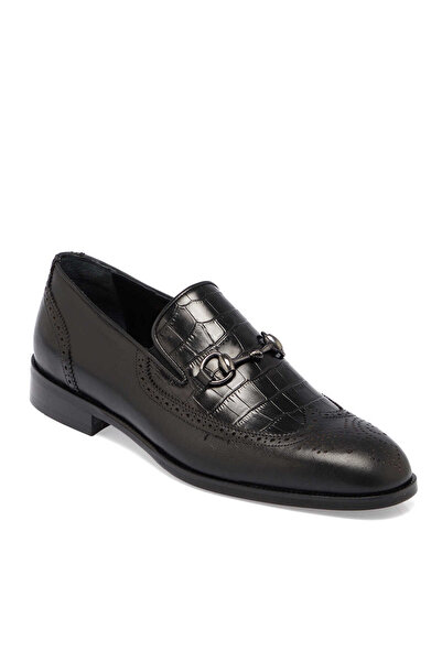 Tergan Siyah Hakiki Deri Erkek Klasik Ayakkabı - E25S1AY57567-A43