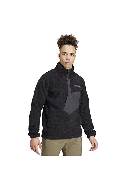 adidas Erkek Siyah Sweatshirt XPL PILE SNAP IW0231