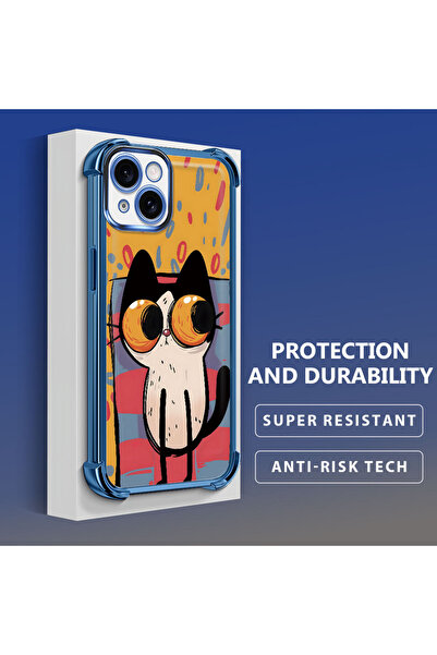 ucuc حافظة حماية من السيليكون الشفاف المتوافقة مع هاتف iPhone 15 بأنماط القطط...