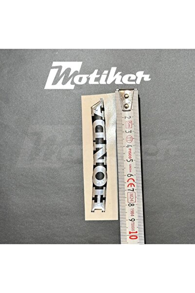 Motiker Honda Metal Gümüş (Silver) Ön Cam Oval 8,5 CM Damla Sticker Etiket Mo...