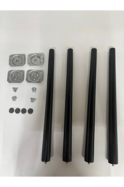 HAMADEX 44 cm siyah ahşap aya konik ayak