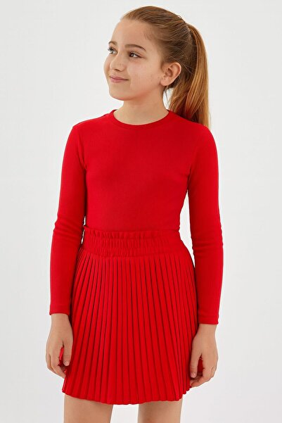 Ugly Duck FUSTA PLISATA PENTRU VÂRSTA DE 05-14 ANI - ROSU