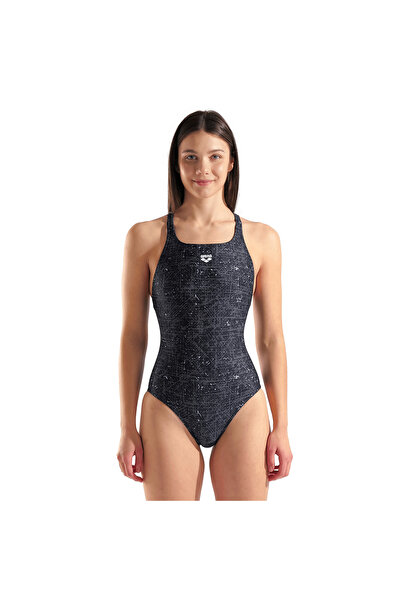 ARENA Ribbed Swim Pro Back Kadın Siyah Yüzücü Mayosu 010168550