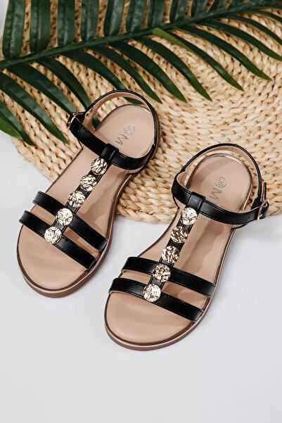 Zaira Μαύρα γυναικεία σανδάλια από οικολογικό δέρμα Maria2 #22000 - 32