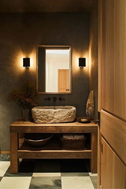 Bamena Wood Chrill Ahşap Lavabo Dolabı