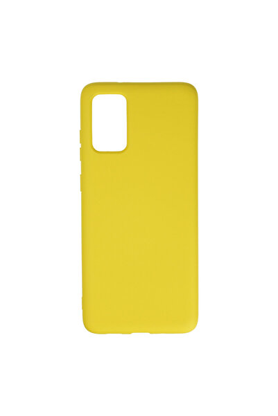 NewFace حافظة سامسونج جالاكسي S20 بلس مع داخل نانو مخملي من السيليكون - أصفر
