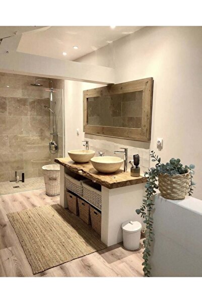 Bamena Wood Venie Ahşap Lavabo Dolabı
