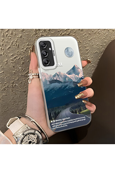 ucuc Samsung Galaxy A24 Uyumlu Silikon Kenar Sert Arka Anti Düşme Kılıfı Dağ ...