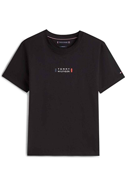Tommy Hilfiger Erkek Marka Logolu Günlük Kullanıma Uygun Siyah T-Shirt MW0MW4...