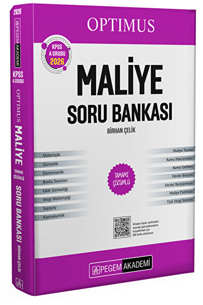 Pegem Akademi Yayıncılık 2026 KPSS A Grubu Optimus Maliye Tamamı Çözümlü Soru...