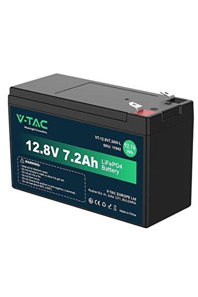 V-TAC Lithium Battery V-TAC, 12.8V, 7.2Ah, Life PO4