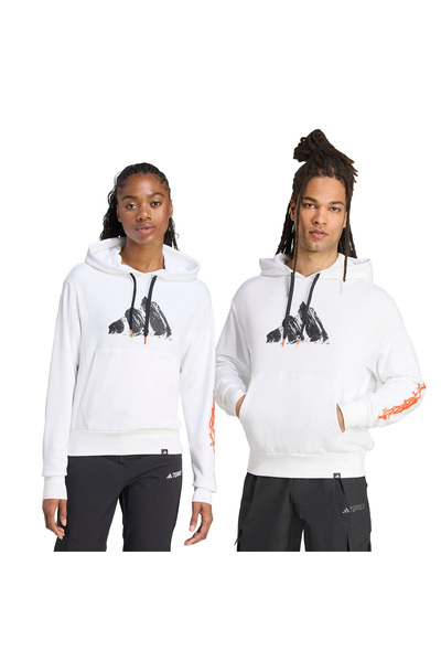 adidas Terrex Snow Adventure Baskılı Kapüşonlu Unisex Sweatshirt JM6364
