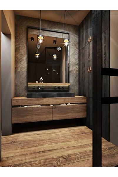 Bamena Wood Seba Ahşap Lavabo Dolabı