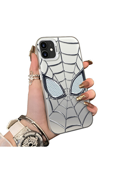 ucuc iPhone 11 Uyumlu Silikon Kenar Sert Arka Anti Düşme Kılıfı Spiderman des...