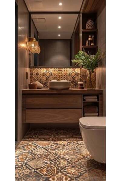 Bamena Wood Breme Ahşap Lavabo Dolabı