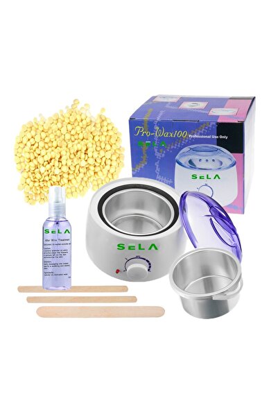 SELA Kit de epilare cu ceară tradițională, granule 100 g, Sela, Miere