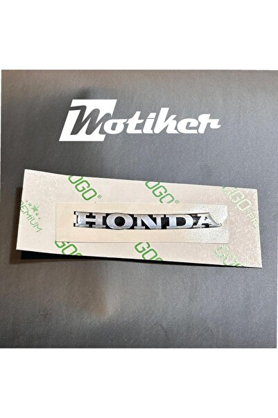 Motiker Honda Metal Gümüş (Silver) Ön Cam Oval Damla Sticker Etiket Modeli