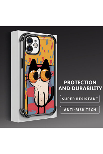 ucuc حافظة واقية من السيليكون الشفاف المتوافقة مع هاتف iPhone 12 بأنماط القطط...