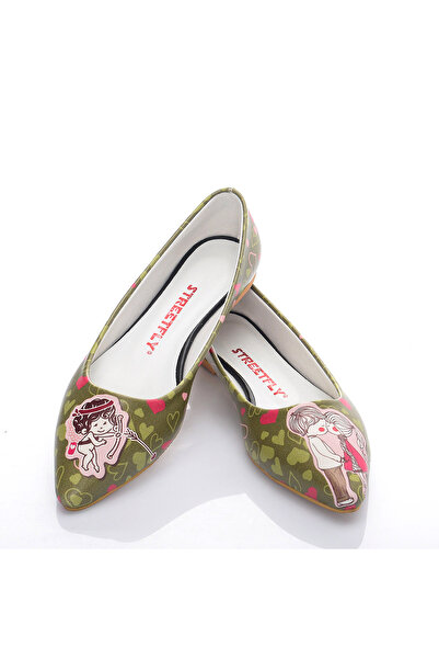 Streetfly Valentine's Day Themed Multicolored Women's Ballerinas