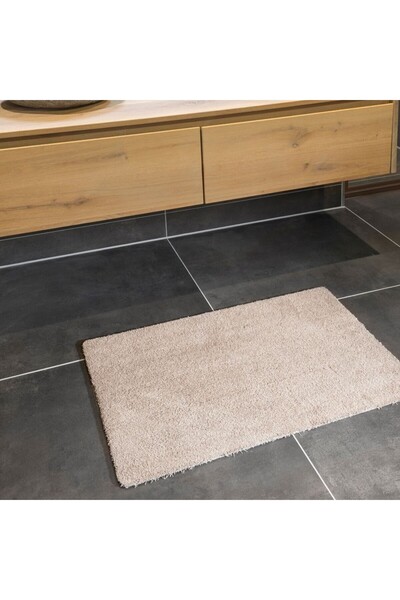 AGKHOME Queen Yüksek Emici Kaymaz Tabanlı Yolluk/Banyo Paspası Bej 50x80 cm