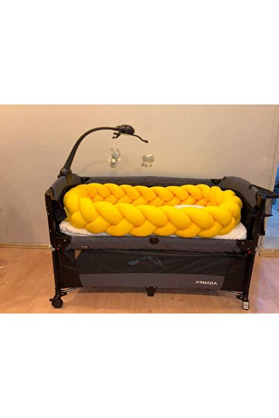 Cozibo واقي سرير محبوك ثلاثي الطبقات بطول 350 سم - واقي سرير