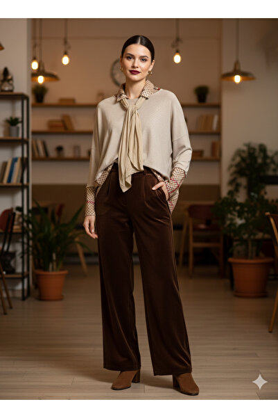 Miss BuBu Collection Kadın İtalyan Damalı Desen Gömlekli Pamuklu Bluz