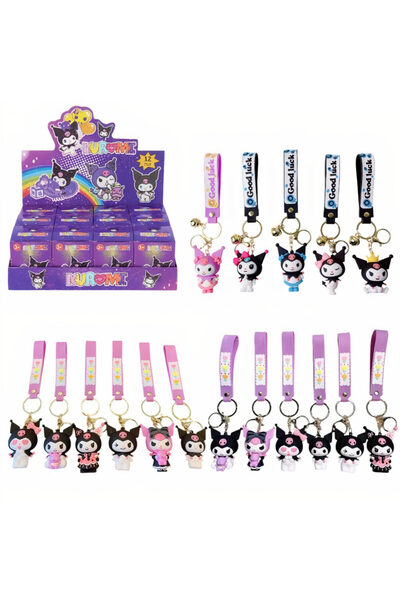 JML1 Kuromi Keychain 12/set Random BlindBox, 6cm Different Models Wholesale