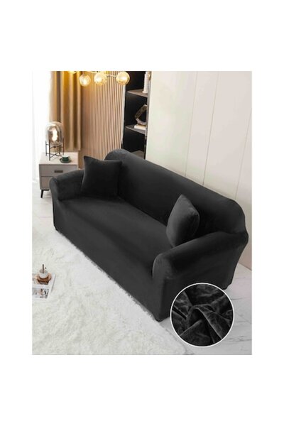 MHR Husă de canapea elastică din catifea pentru 2 locuri