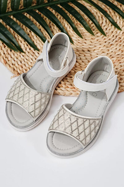 Zaira Λευκά σανδάλια για κορίτσια από οικολογικό δέρμα Liriel #21714 - 36