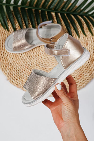 Zaira Χρυσά σανδάλια για κορίτσια από οικολογικό δέρμα Eleri2 #21722 - 28