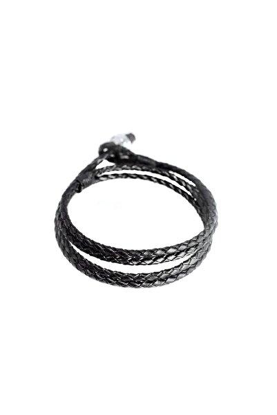 Crack Brățară bărbătească din piele cu două înfășurări