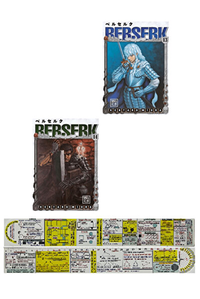 Destek Yayınları Berserk 13-14. Ciltler Manga Seti + Özel Cetvel