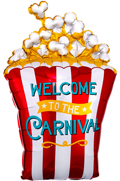 Anagram Balon folie popcorn „Bun venit la carnaval” 50x73 cm