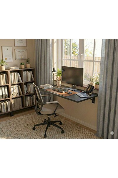 UNİDECO Lara Katlanır Duvar Çalışma Masası Mutfak Masası Balkon Masası Hobi M...