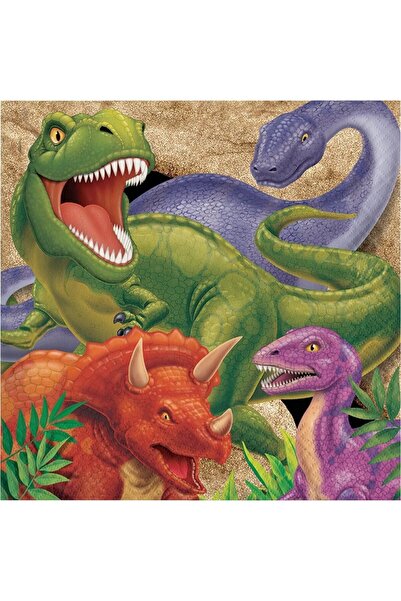 BEENsmile Set 16 servetele dinozauri 33x33 cm