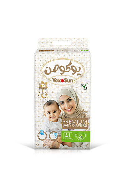 YokoSun Premium Baby Diapers, size 4 / L (9-13 kg) 54 pieces, 1 pack
