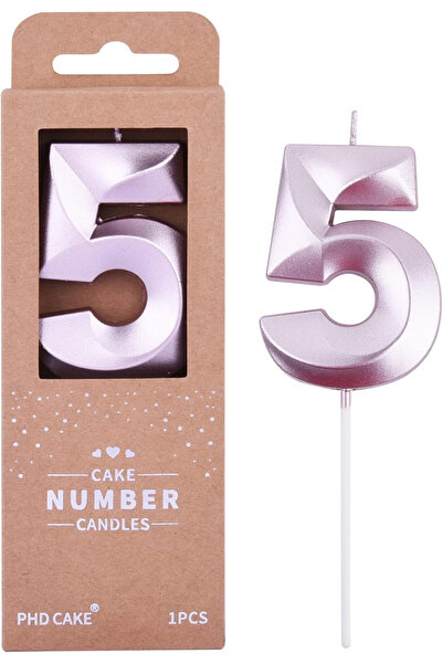 BALON DİYARI 5 Yaş pasta mumu doğmu günü pasta mumu Kristal Rosepembe kaliteli