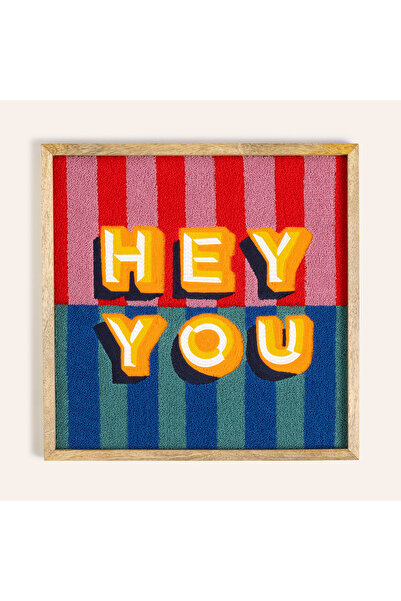 Zsa Zsa Zsu Rajpath Nakışlı Ağaç Dekoratif Duvar Panosu 35x35 Cm Renkli