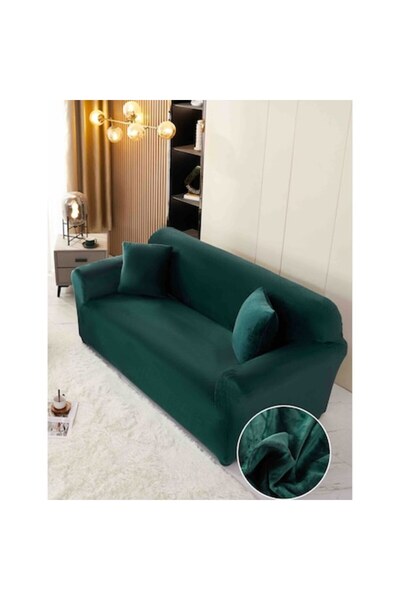 MHR Husă de canapea elastică din catifea pentru 2 locuri