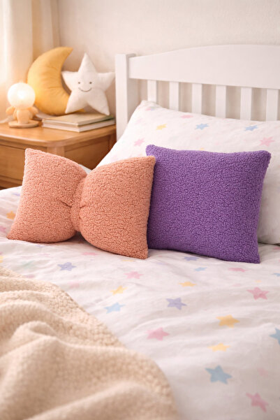 EYPRICH وسادة ديكور على شكل دب مع فيونكة وحشوة داخلية