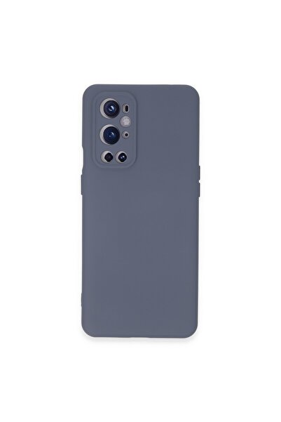 NewFace حافظة ون بلس 9 برو مصنوعة من السيليكون المخملي الداخلي - رمادي