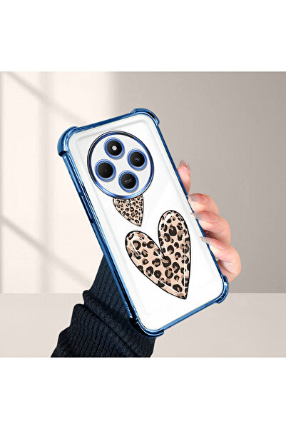 ucuc حافظة حماية من السيليكون الشفاف المتوافقة مع Xiaomi Redmi 14C بأنماط الفهد