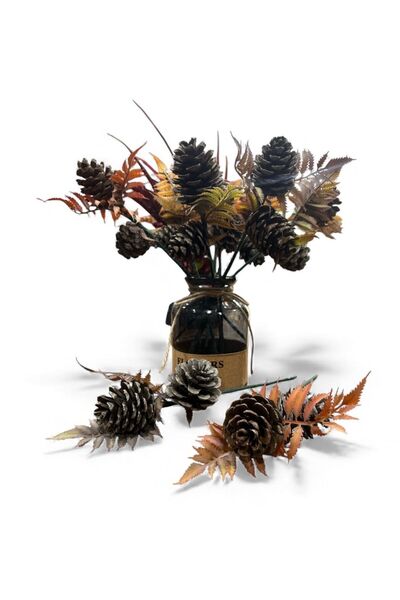 sedoshhomevision زهرة الكوزاك (غصن واحد) مصنوعة يدويًا 30 سم للزينة