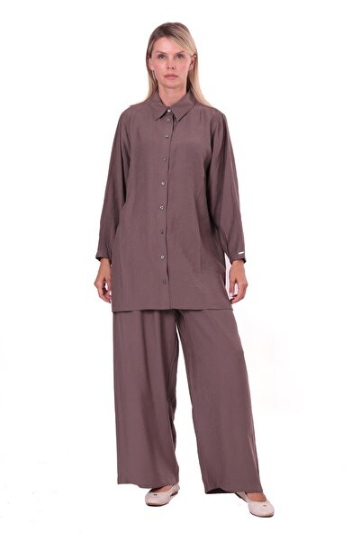 Invee Sade Modal Trouser Suit Brown